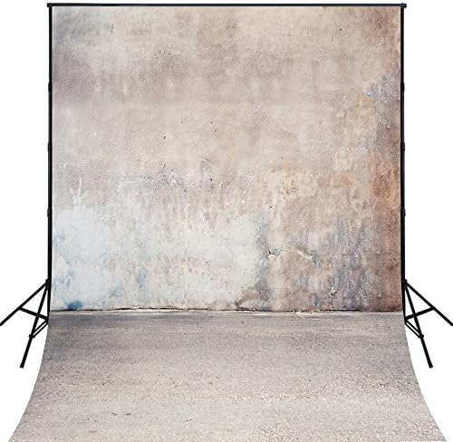 4X6ft Stone Wall and Wood Floor Photography Backdrop D-5695