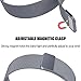 hooroor Compatible Bands Replacement for Fitbit Versa Smart Watch Women Men Small Large, Milanese Loop Stainless Steel Metal Sport Bracelet Strap Magnet Lock Wristbands (Graphite, Large)