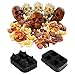 Ice Tray, 3D Skull and Diamond Flexible Silicone Ice Cube Tray, Ice Cube Molds with Lids BPA Free for Whiskey Wine, Cocktails and Beverages by AmpleSky, Set of 2 (Black)