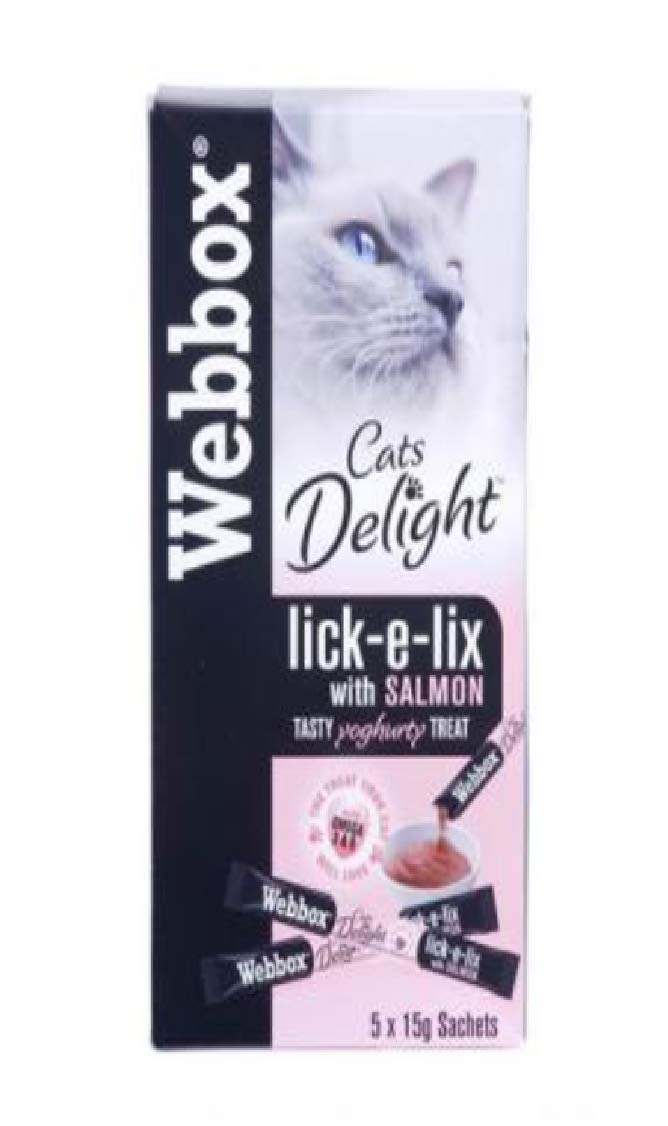 Webbox Lick-e-Lix Salmon Cat Treat, 5 x 15g