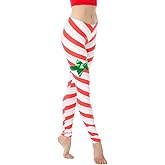 Alexandra Collection Womens Christmas Candy Cane Nutcracker Athletic Leggings Candy Cane X-Small