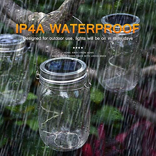 Solarlampen für Außen 6Stück, 30Leds Lichterkette Warmeweiße Wasserdichte Hängeleuchte Laterne Dekoration für Aussen Garten