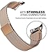 Gear Fit2 Band - V-Moro Rose Gold Milanese Loop Mesh Stainless Steel Metal Bracelet Strap with Strong Magnet for Samsung Gear Fit2 Smartwatch 5.3