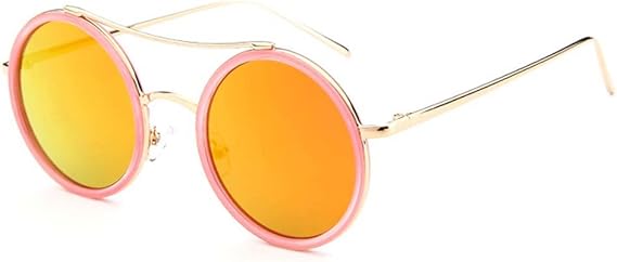 Amazon Co Jp V家レディースファッションラウンドフレームカラフルレトロ個性サングラス 服 ファッション小物