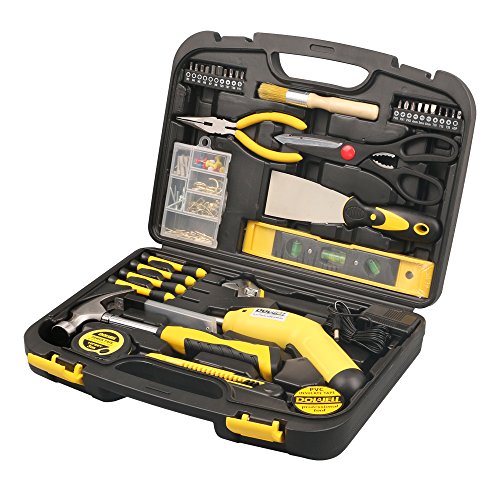 Click Here to See More Images DOWELL Homeowner Tool Set 136 Pieces General Household Hand Tool Kit with Plastic Tool box Storage Case …