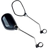 kimo 2 Pcs 360° Rotate Adjustable Universal Handlebar Rear View Mirror For Bike Bicycle Cycling Black