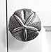 Norma Jean Designs Sand Dollar Drawer Knob, Beach Cabinet Pull, Solid Metal, Silver Finish