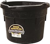 MILLER CO Flat Back Bucket, 18 quart, Black
