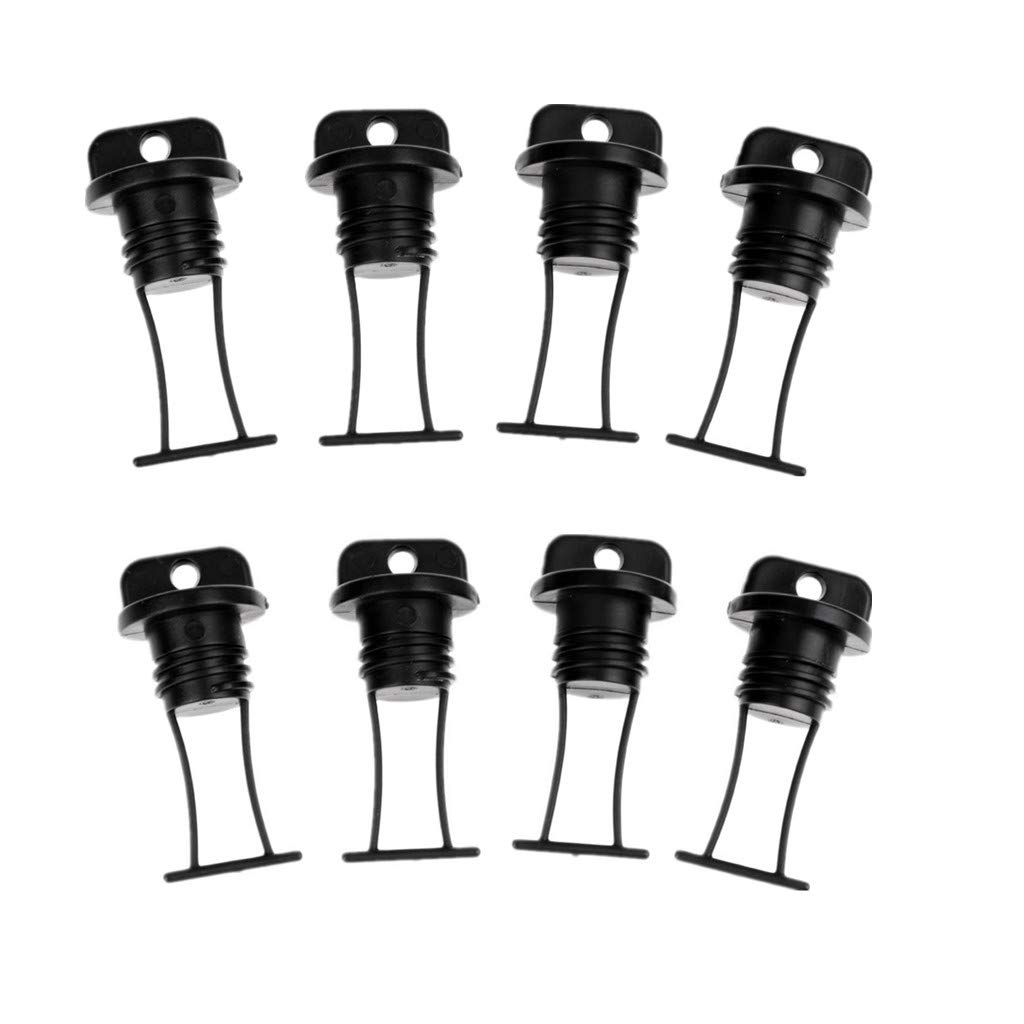 FHelectronic 8 Pieces Hull Thread Drain Plugs Plastic Kayak Accessories for Canoe Marine Boat Fishing