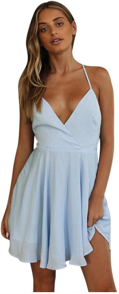 deep v neck sundress