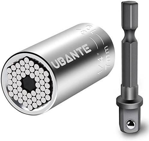 UBANTE Universal Socket Multi-function 7mm-19mm Universal Sockets Metric Wrench Power Drill Adapter Socket Professional Repair Tools
