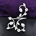 dnswez Adjustable CZ Cubic Zirconia Cluster 2 Finger Ring Twisted Vine Style Knuckle Rings for Women