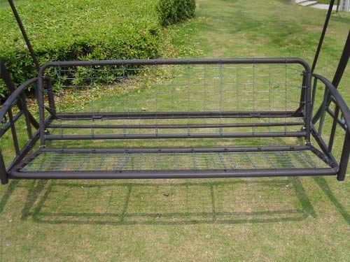Hollywoodschaukel Gartenschaukel Moderne Gartenliege Outdoor Schaukelbank mit Liegefunktion 200x135x170cm JL10B Beige – Bild 3