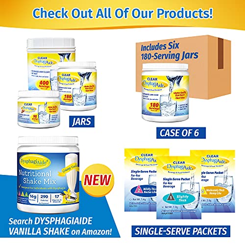 Clear DysphagiAide Thickener Powder Instant Thickener for Liquids and