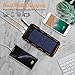 AMAES Solar Charger 15000mAh, Portable Phone Charger External Battery Pack with 1.5W High Efficiency Solar Panel, Dual USB Output Ports, Flashlight, Carabiner, IP65 Rainproof for Camping, Fishing
