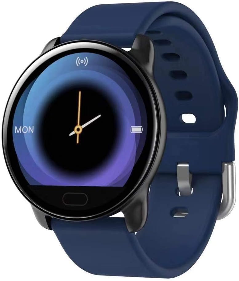 Smart Watch, K9 Color Screen Smart Watch Heart Rate 24H Blood Pressure Oxygen Sleep Monitoring Information Push Music Control Multi-Motion,Blue