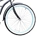sixthreezero Women's 3-Speed Beach Cruiser Bicycle, Classic Dark Blue w/Brown Seat/Grips, 26