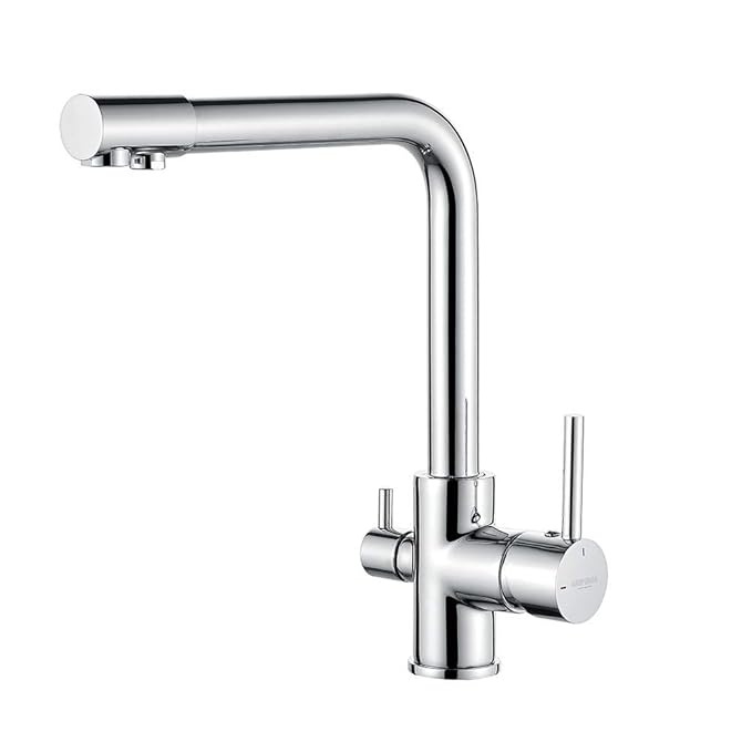 GRIFEMA GRIFERÍA DE COCINA-G4003 / Küchenarmatur / 2-in-1 Trinkwassersystem und Spültischarmatur, Gefiltert, L-Auslauf/Chrom