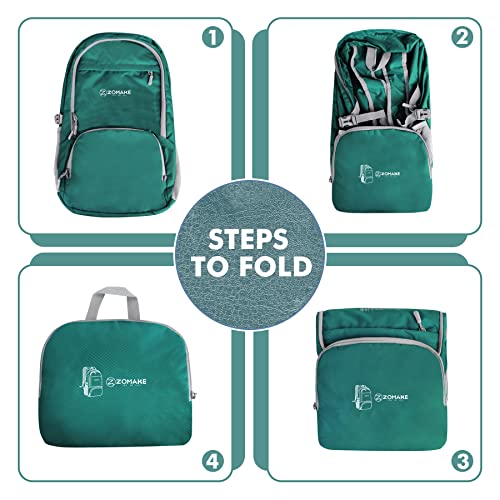 ZOMAKE Lightweight Packable Backpack 30L Foldable Hiking Backpacks