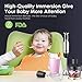 Immersion Blender, Aicok 12 Speeds Hand Blender, 4 in 1 Stick Blender includes Beaker(600ml), Chopper, Egg Whisk, for Smoothies, Soups, Baby Food, Stainless Steel Blades and BPA Free Containers