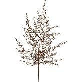 The Refined Dwelling 23 Inch Washed Seeded Spray, One Unit, Artificial Floral Stem with Muted Gold Tones, Faux Botanical Accent for Arrangements, Wreaths and Home D&eacute;cor