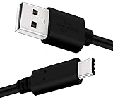 Rocket Cables USB Type-C to USB-A 2.0 Male Charger Cable - 6 Feet (1.8 Meters) - Black