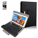 Tabsuit 8'' Keyboard Case - Ultra Slim SmartShell Stand Cover with Magnetically Detachable Wireless Bluetooth Keyboard for Dragon Touch 8 inch Tablet and more 8'' Tablet PC