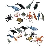 Fun Central 2 Pack of 12 Pieces - 4 Inch Mini Ocean Animals Toy - Sea Animals Figurine for Kids & Toddlers - Assorted Design