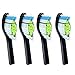 4 pcs Replacement Brush Heads Compatible with Philips Sonicare Electric Toothbrush - Model HX-6064 Black - by FolksCare(TM)