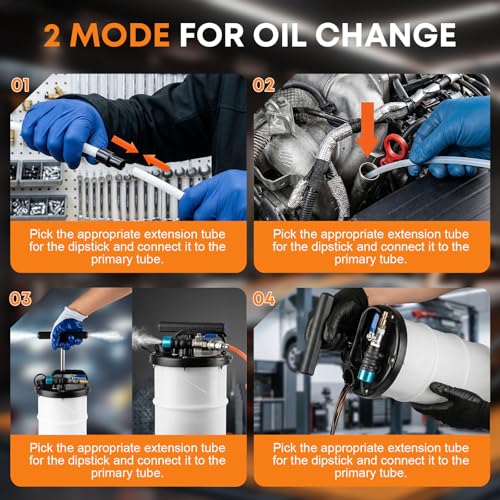 6.5L Oil Extractor Pump - Pneumatic/Manual Automotive Fluid Extractor with Extended Suction photo 10