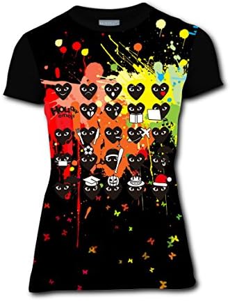 Fashion Design Customized Comme-Des-Garcons Women 3D Printed Short Sleeve tees Round Neck T shirts XXL