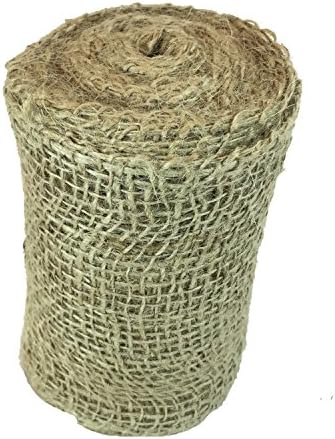Universal Fabric Jute Burlap Ribbon Roll, 6-Inch by 10-Yards (30 Feet), Natural