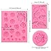 BAKHUK 35 Cavity Rose Flower and Leaves Fondant Candy Mold, Silicone Melt Candy Mold for Chocolate, Wedding and Birthday Cake Decoration