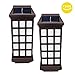 Solar Lights Outdoor, HUIHONG Outdoor Fence Lights, Wireless Waterproof LED Solar Lights for Porch,Patio,Yard,Garden,Walkways, Outside Wall with Light Sensor Auto On/Off(2 Pack)