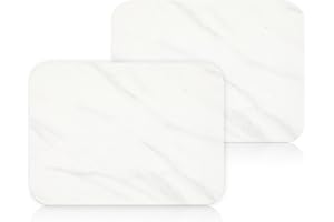 DOCAGT 2 Pack Stone Dish Drying Mat for Kitchen Counter, Heat Resistant, Fast Dry, Super Absorbent Dish Drying Mat, Eco-Friendly Diatomaceous Earth Mat with Non-Slip Pad, Sand Tool (16x12 Inch, White Marble)