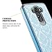 LG G3 Case, Starshop [Shock Absorption] Dual Layers Impact Advanced Protective Cover with [Premium HD Screen Protector Included] [Light Blue Lace]