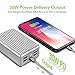 Zendure A8PD 26800mAh USB-C Portable Charger - 30W PD Power Bank (2 in 1 Cable, LED Digital Screen), 5-Port Quick Charge External Battery for iPhone X, Nintendo Switch, Samsung S9 and More - Silver