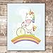 Unicorn Wall Decor Art Prints (Set of 4) - Unframed - 8x10s | Girls Room Decor | Enchanting and Whimsical Design | Adding Fantasy and Charm to Kids' Rooms or Nurseries | Wall Art for Unicorn Lovers