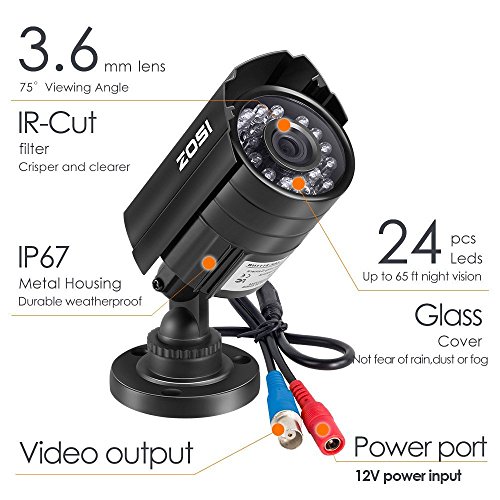 2 ZOSI+Security+Recorder+Weatherproof+Smartphone