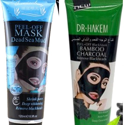 COMBO: 2 Peel OFF Masks - Dead Sea Mud & Bamboo Charcoal - ALL PEEL OFF MASKS by One & Only USA