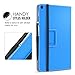 MoKo Case for All-New Amazon Fire HD 10 Tablet (7th Generation, 2017 Release) - Slim Folding Stand Cover with Auto Wake / Sleep for Fire HD 10.1 Inch Tablet, BLUE