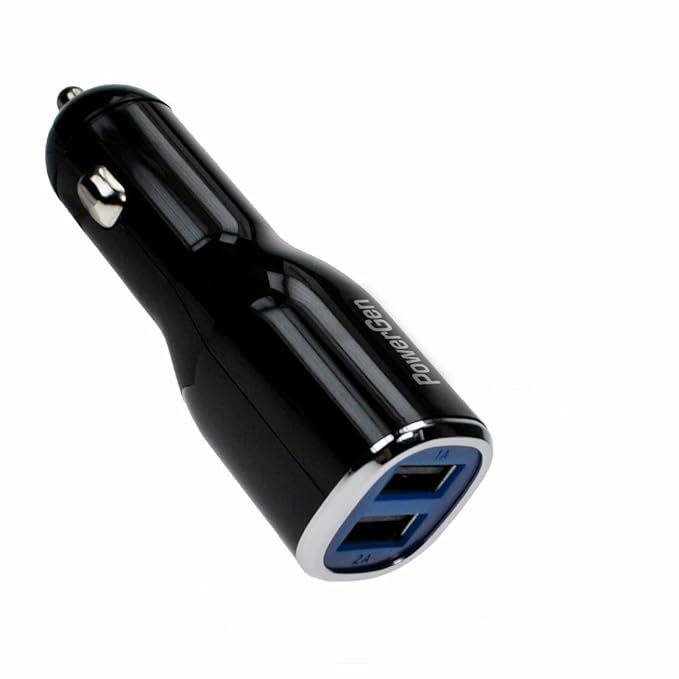 PowerGen 2.4A / 12W Dual USB Car Charger Designed for Amazon.co.uk