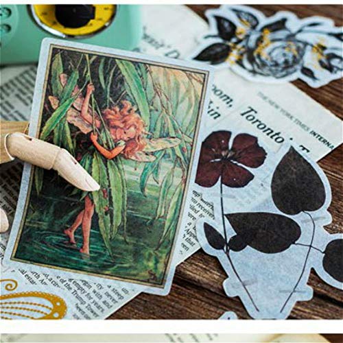 DIY Decorative Sticker, Natural Collection Series Washi Sticker for Album Diary Album Notebook Scrapbook Lifelog Cute Stationery Sticker, Pack of 60pc (#8)