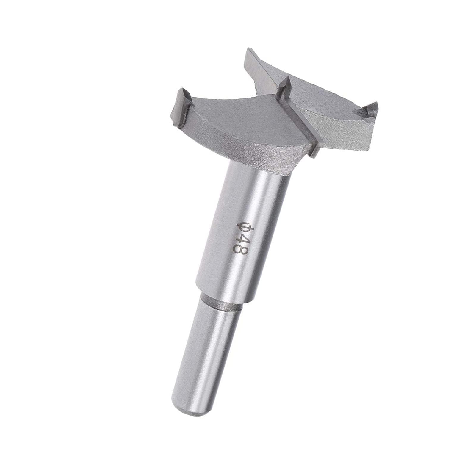 TOP-VIGOR 48mm Forstner Drill Bit, Tungsten Carbide Wood Auger Drill Bit Hole Saw Opener for Woodworking Hinge Hole Drilling Boring Bit Cutter Grey