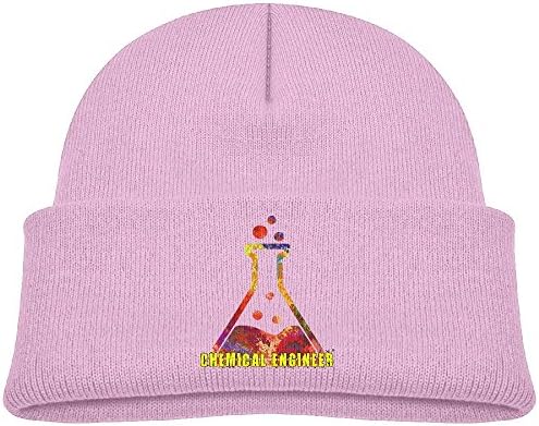Kids Chemical Engineer Present Engineer Gift Knit Beanie Skull Hat Winter Hat Beanies Cap Pink For Girls and Boys