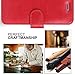 FYY Designed for iPhone SE Case 2022 (3rd Gen) / iPhone SE Case 2020 (2nd Gen) / iPhone 7 Case/iPhone 8 Case, Luxury PU Leather Wallet Phone Case with Card Holder Flip Kickstand Cover Red