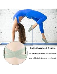 Gripper Pilates Barre Calcetines para mujer   Elutong 4 pares de calcetines antideslizantes para yoga, ballet