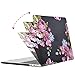 MOSISO Compatible with MacBook Pro 13 inch Case M2 2022, 2021, 2020-2016 A2338 M1 A2251 A2289 A2159 A1989 A1708 A1706, Plastic Pattern Hard Shell Case&Keyboard Cover&Screen Protector,Purple Peony