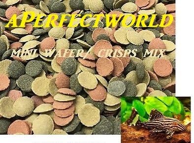 aperfectworld WAFER CRISPS MIX TROPICAL FISH SHRIMP SNAIL PLECO CORY FOOD FEED TABLETS CATFISH (100Gram)