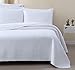 Attitude 3pc Quilted Coverlet Set White King/Cal-King Size (108